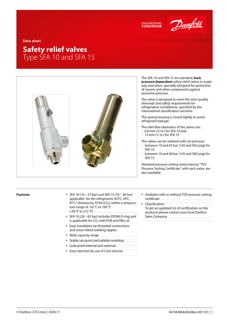 Safety Relief Valves MS